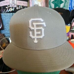 New Era Gray Fitted Cap with White Details